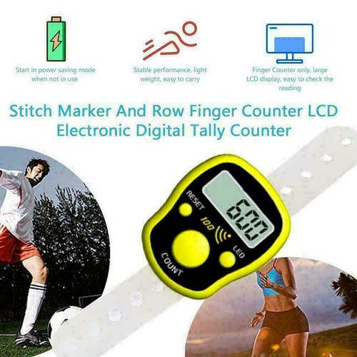 Stitch Marker Row Counter Finger LCD Electronic Hand Ring Digital Tally Counter - Picture 4 of 7