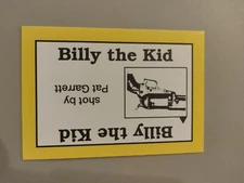 PERSPECTIVE Time Line Game BILLY THE KID 1992 card used History free ship