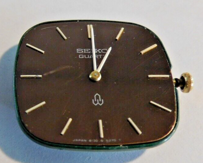 SEIKO 4130 MOVEMENT QUARTZ WITH DIAL & HANDS. NOT RUNNING