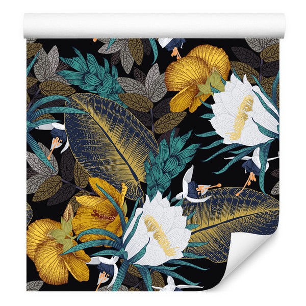 10M Vlies Tapeten Rollen Blumen BläTter Exotisch Tropen Dschungel Flora Xxl 2498-image