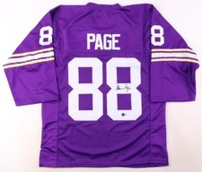 Alan Page Signed Minnesota Vikings Jersey (Beckett) 9xPro Bowl Defensive Tackle