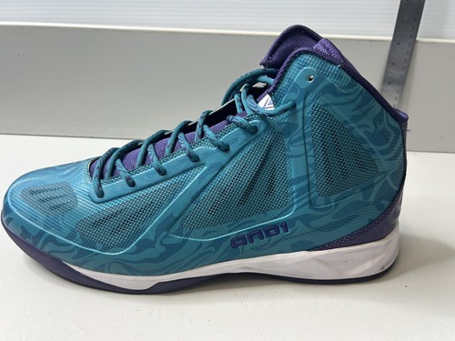 And1 Xcelerate Mid Basketball NBA Teal Purple Size 17 Men's NEW STOCK - Picture 20 of 24