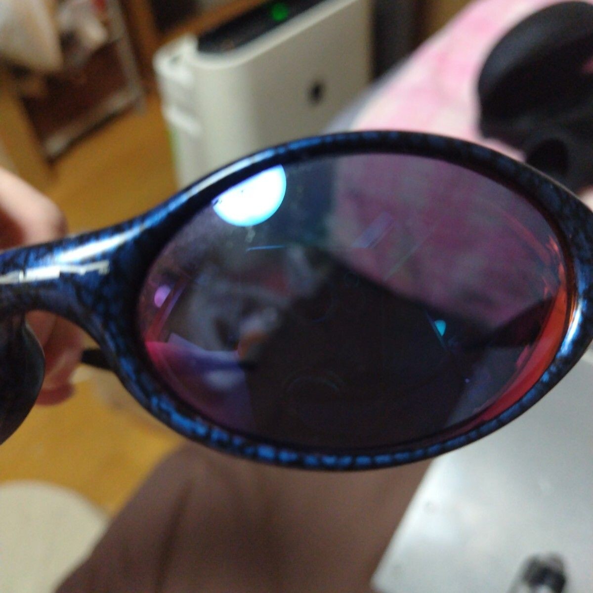 Oakley Eye Jacket Gen 2 Blue Frame Red Mirror Lens 90s Y2K