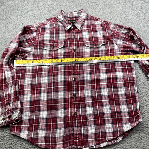 Eddie Bauer Mens Flannel Shirt XL Red 100% Cotton - Picture 4 of 8