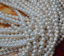 AAA 8-9MM natural white genuine akoya pearl round loose beads 15''