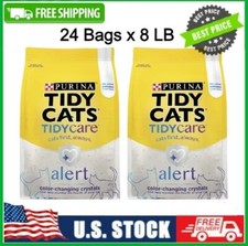 2 Bags Purina Tidy Cats Tidy Care Alert Crystal Cat Litter 8 LB Bag