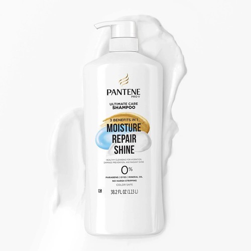 Pantene Pro-V Ultimate Care 3-in-1 Shampoo 38.2 fl oz Cleanse Condition Detangle - Picture 7 of 7