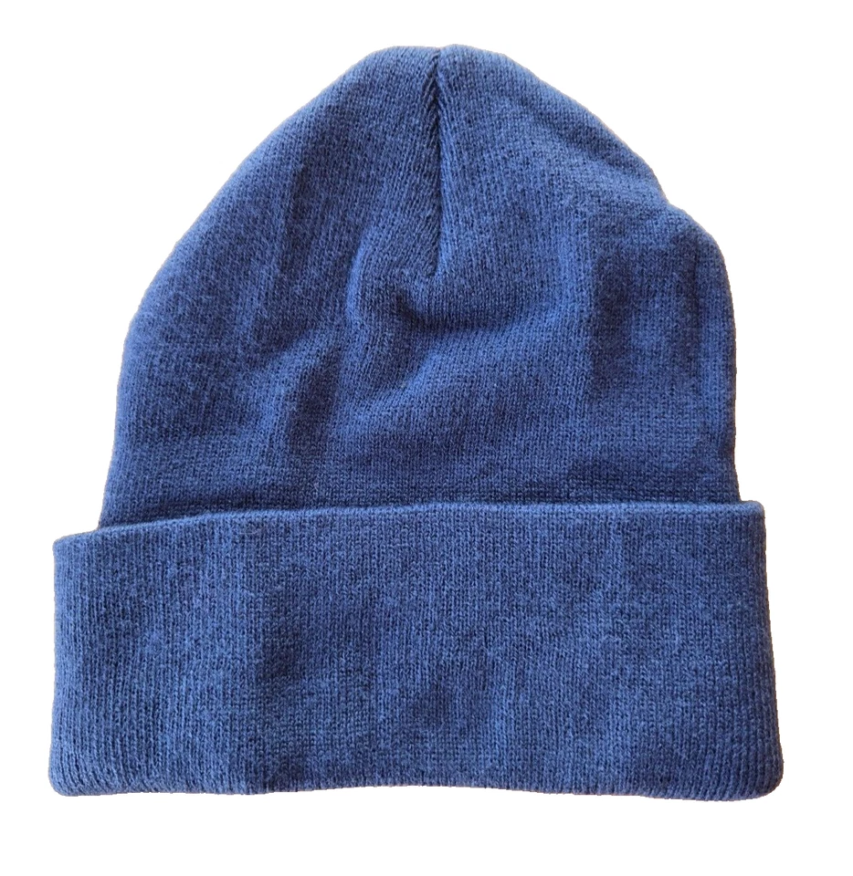 Gorro Port & Company azul marino tejido cálido con parche gráfico Foto 2 de 4