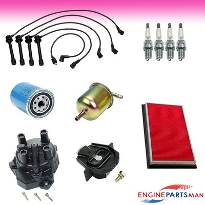 TK2025-07 Fit 97-01 Nissan Altima Tune Up Kit Wire Cap Rotor Spark Plug Filter