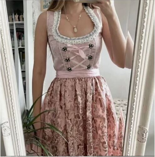 B863/ Gr. 44 BPC PUDER rosa LUXUS PREMIUM selection Dirndl neu - Bild 5 von 16
