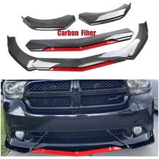 Front Bumper Lip Splitter Body Kit Spoiler For Dodge Durango Carbon Fiber