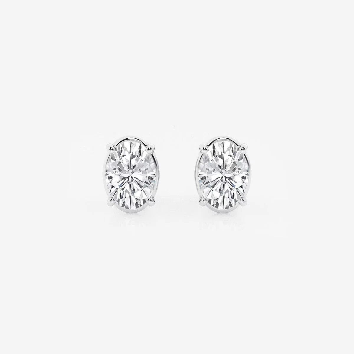 IGI Certified 2.00ct Lab Grown Diamond Stud Earrings in 14k White Gold VVS-VS image-1