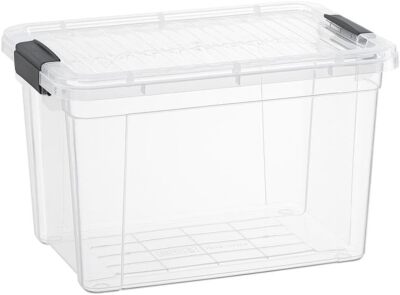 Superio Clear Storage Bin with Lid, Plastic Storage Box for Home- 4.7 Quart
