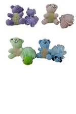 4 Pack Children's Animal Bath Sponge Loofah Fun For Kids