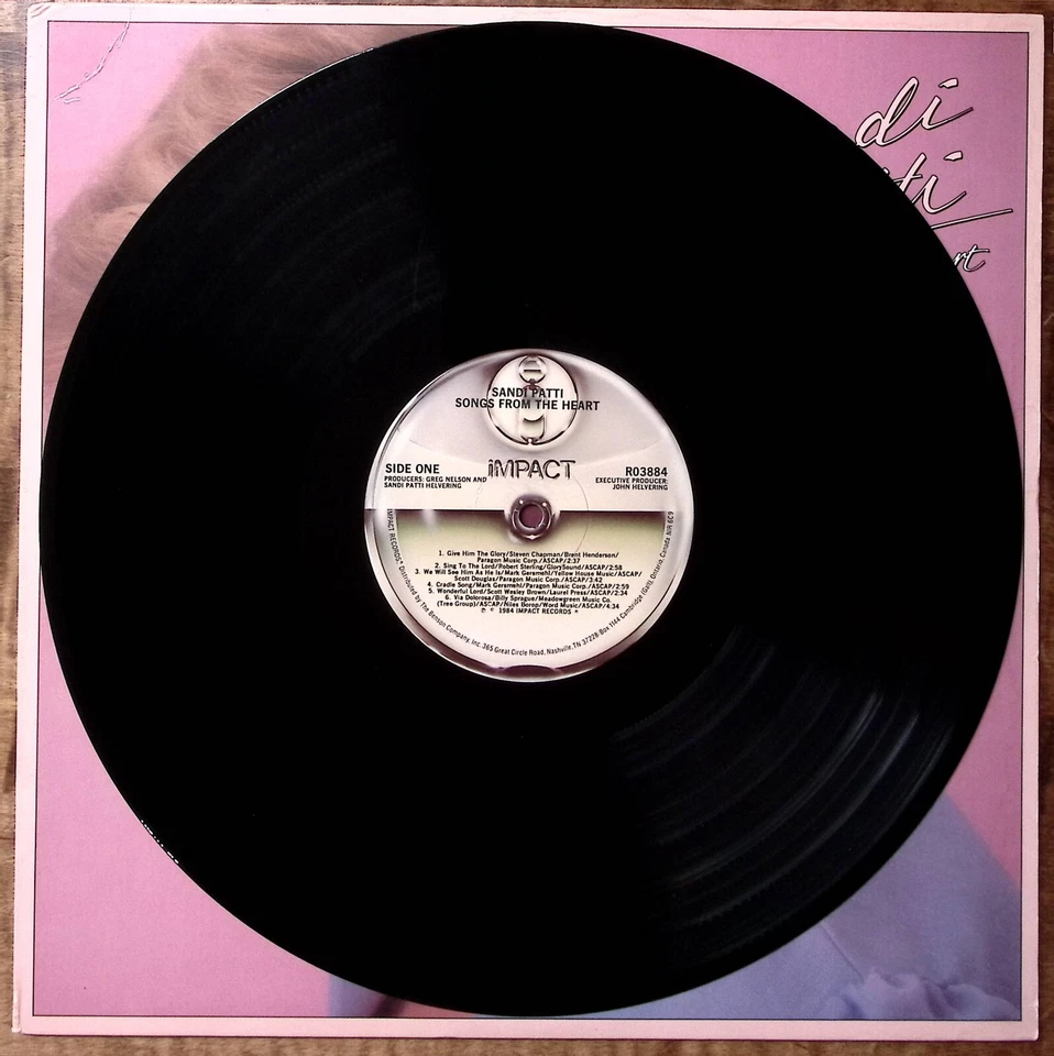 SANDI PATTI SONGS FROM THE HEART IMPACT RECORDS EXC VINYL LP 191-64 - Image 3 of 4