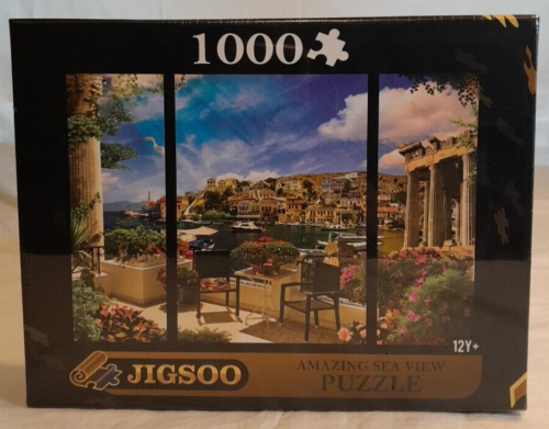 1000 Piece Amazing Sea View Puzzle Ages 12+ Includes 3 Hangers 3 Savers 1 Poster - Picture 1 of 6
