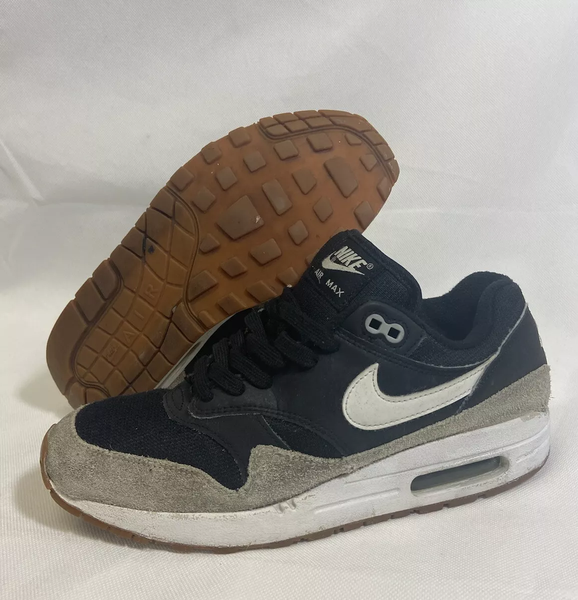 Nike Air Max 1 Men's Shoes Black/White/Light Bone ah8145-009