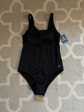 NEW Hurley Ladies Full Coverage One Piece Swimsuit UPF 50 Size Large New