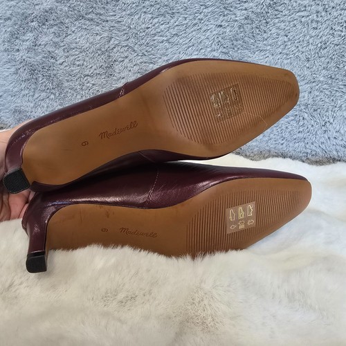 Madewell the Dimes Kitten Heel Boot Booties Women's Size 6 Deep Merlot NEW - Picture 6 of 10