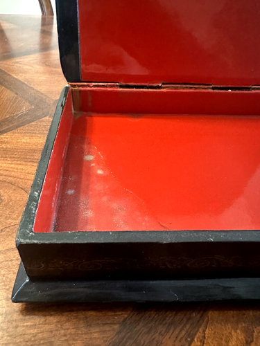 Antique Large Russian box - Marked by Artist VERY UNIQUE - Picture 13 of 21