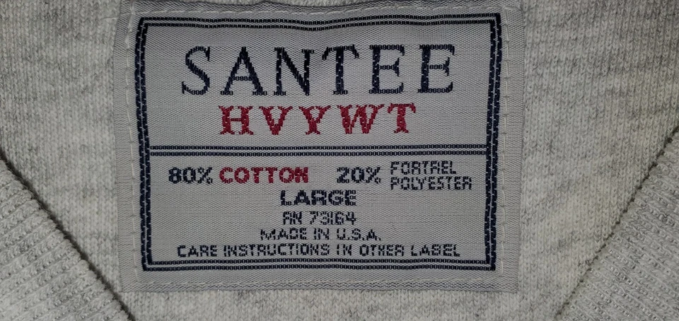 OSHKOSH TRUCK AUTHENTIC EMBROIDERED SANTEE SWEATSHIRT LONG SLEEVE LARGE LT GREY - Image 2 of 4