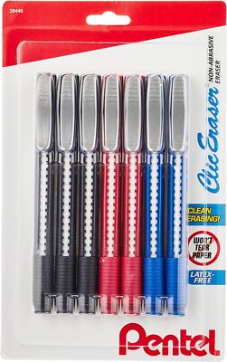 Pentel Clic Eraser Grip Retractable with Office Barrel White 