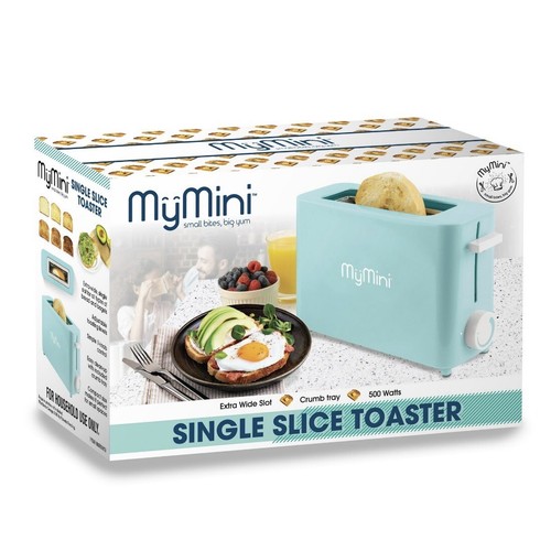 Nostalgia My Mini Single Slice Toaster Aqua Blue Space Saver New in Box ...