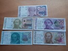 ARGENTINA 5 BILLETES AUSTRALES
