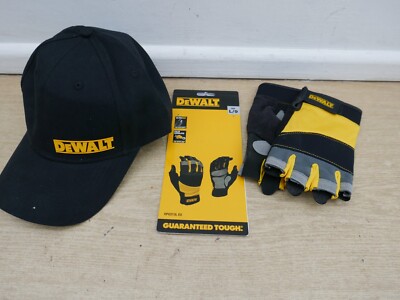 DeWALT DPG213L fingerlose Gr. 9 Performance Arbeitshandschuhe + Baumwoll Baseball Cap