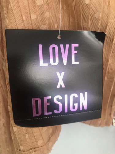 Neu mit Etikett Love X Design nude Langarm Herzausschnitt gerafft Bluse L - Bild 5 von 9