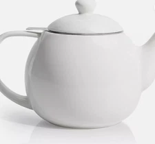 Sweese Teapots for Tea, 27 Oz Porcelain Tea Pot with Removable Stainless Steel I
