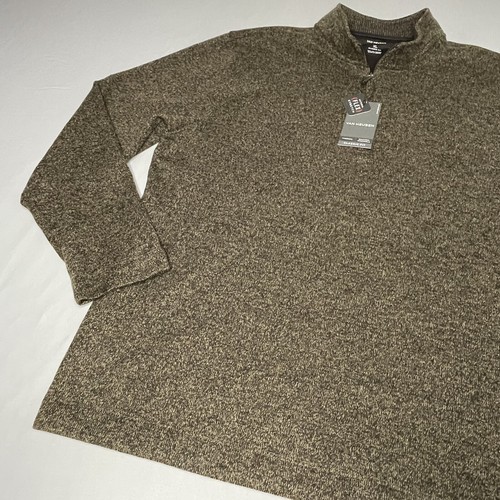 Suéter Van Heusen para Hombre XL Marrón Calce Clásico 1/4 Botón Térmico Estirado NUEVO CON WT - Imagen 2 de 13
