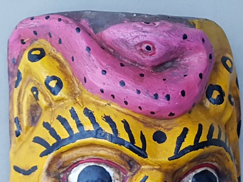 Vecchia/antica maschera tradizionale messicana in legno. Old Mexican mask wood - Imagen 2 de 7