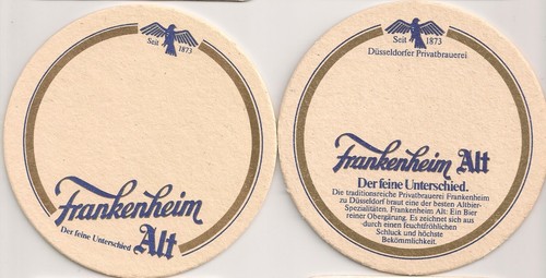 Frankenheim Alt - alter Bierdeckel "Der feine Unterschied"