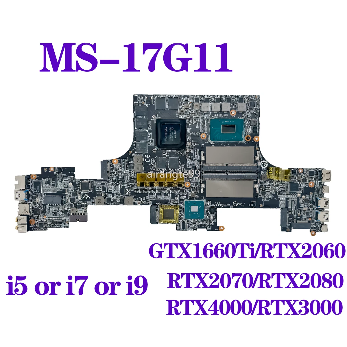 Motherboard For MSI GS75 STEALTH 9SG MS 17G11 MS 17G1 W i5 i7 9th Gen CPU