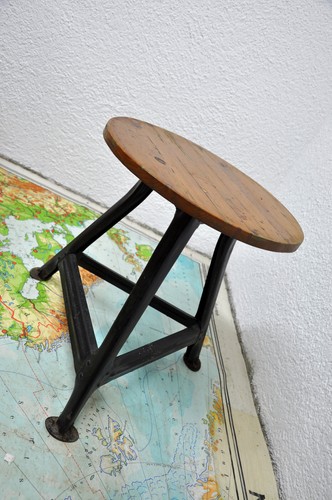 Industriehocker Werkstatthocker Stool Bauhaus Vintage Loft Tabouret Hocker - Bild 5 von 5