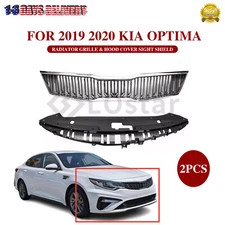 Front Bumper Radiator Grille & Hood Cover Sight Shield For 2019 2020 Kia Optima