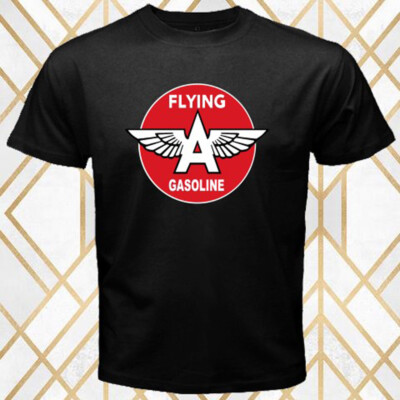 #ad Flying A Gasoline Oil Racing Men#x27;s Black Size S 3XL $17.99