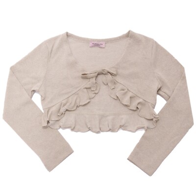 8330AD cardigan bimba girl MONNALISA gold lurex sweater kids