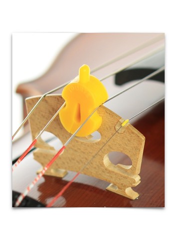 NEW original tourte single hole yellow rubber violin viola mute 3/4 - 4/4 size - Picture 4 of 5