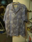 Tommy Bahama Men’s Original Fit 100% Silk S/S Button Hawaiian Shirt Blue • XL