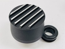 Black Finned Aluminum Push-in Valve Cover Breather Chevy Ford Mopar Hotrod Retro Black Finned Aluminum Push-in Valve Cover Breather Chevy Ford Mopar Hotrod Retro