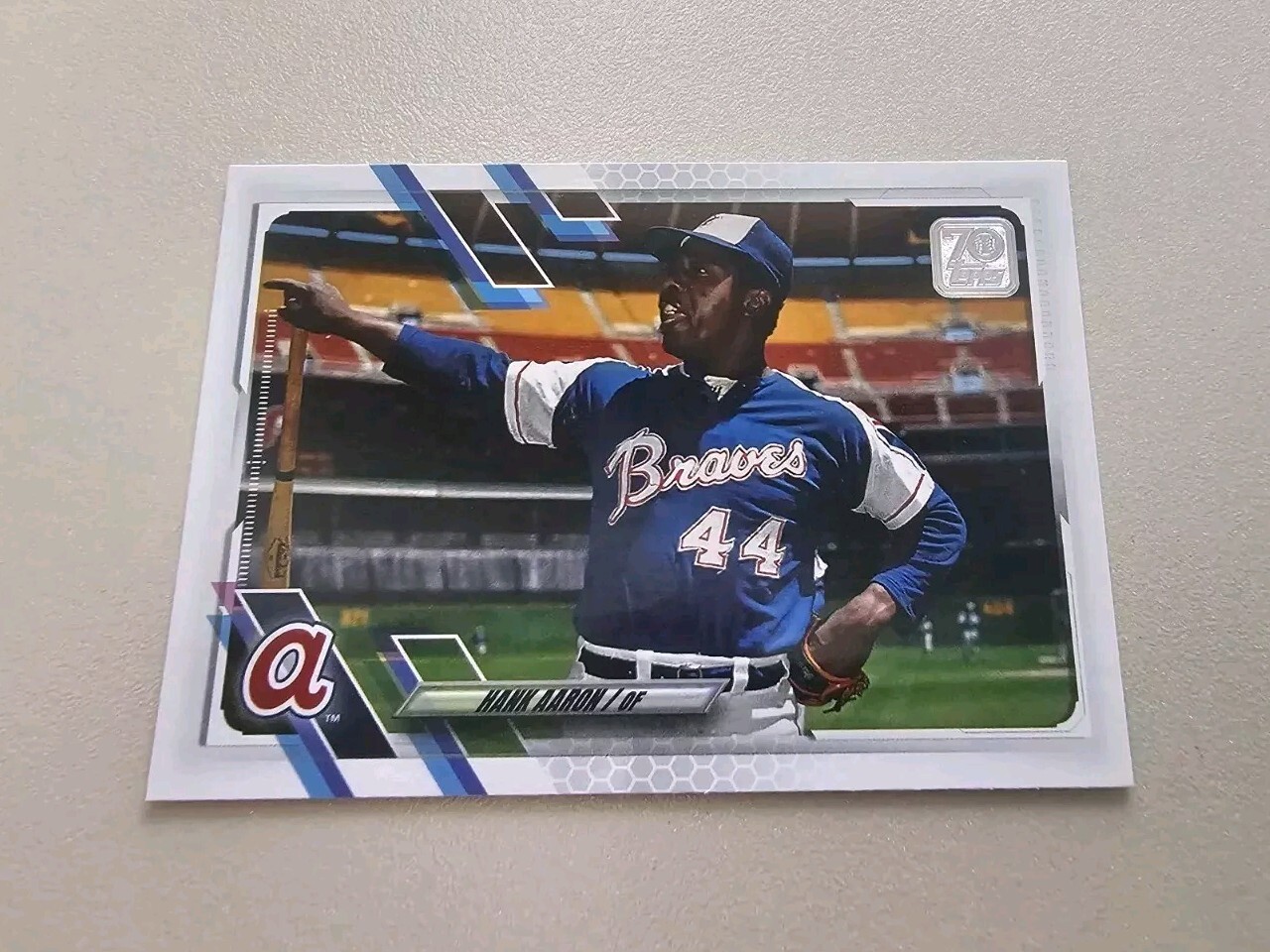 Hank Aaron 2021 Topps Series 1 SP Image Variation #120 Atlanta Braves