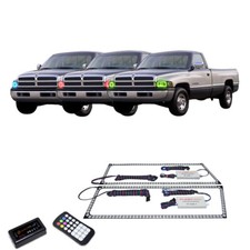 Rgb Multi Color Bluetooth Headlight Halo Kit For Dodge Ram 1500 94-02
