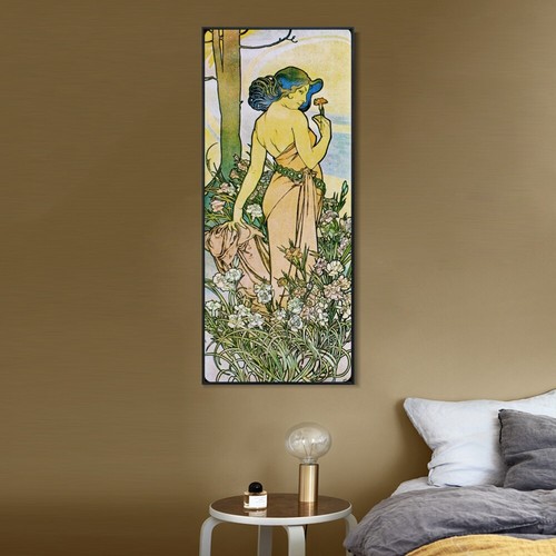 Framed Canvas Giclee Print Assez Carnation by Alphonse Mucha Wall Art Home Decor - Picture 9 of 17