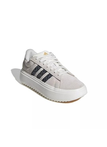 Sz 9 adidas Grand Court Platform IE3620 Off White/CarbonGold Women's Shoes oki10 - Picture 3 of 9