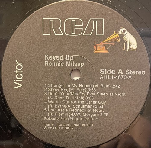 RONNIE MILSAP Keyed Up 1983 AHL1-4670 Vinyl Album LP UltraSonic Clean VG+ - Picture 4 of 7