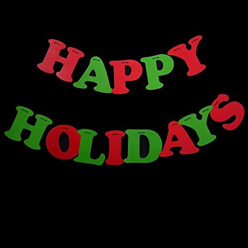 Quasimoon Happy Holidays Party Carta Lettera Pennant Banner (10FT) di PaperLan... - Foto 1 di 2