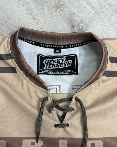 Rare The Big Lebowski The Dude Geeky Hockey Goalie Jersey - Size G3 (5XL) - Picture 10 of 12