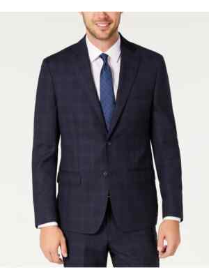 DKNY Mens Blue Single Breasted Blazer Jacket, 38R